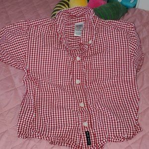 12~18 mos button plaid shirt